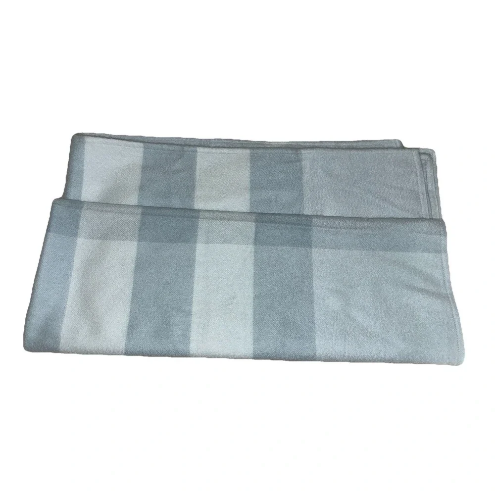 Burberry Baby Blanket Blue Check 100% Cashmere Made In Scotland 40x40